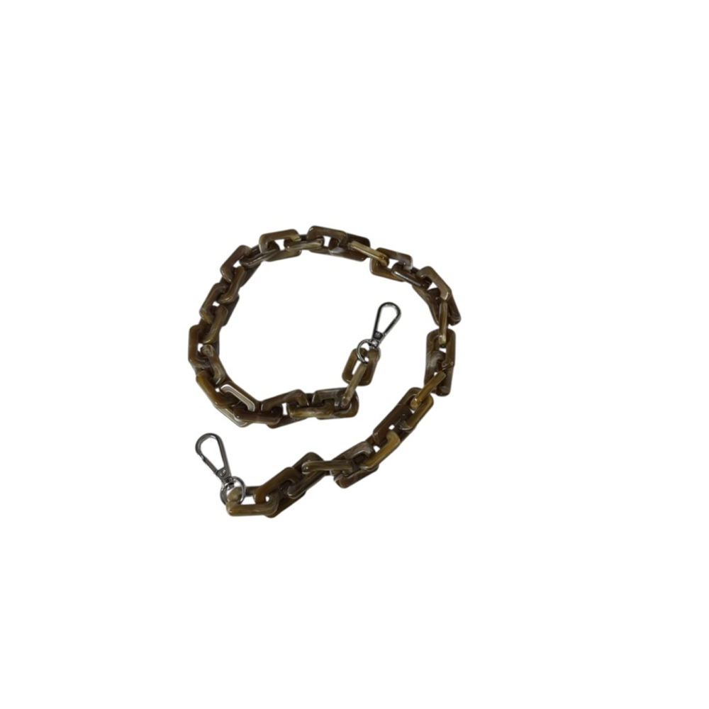 Women's Unbranded Brown & White Chain Bag Strap One Size